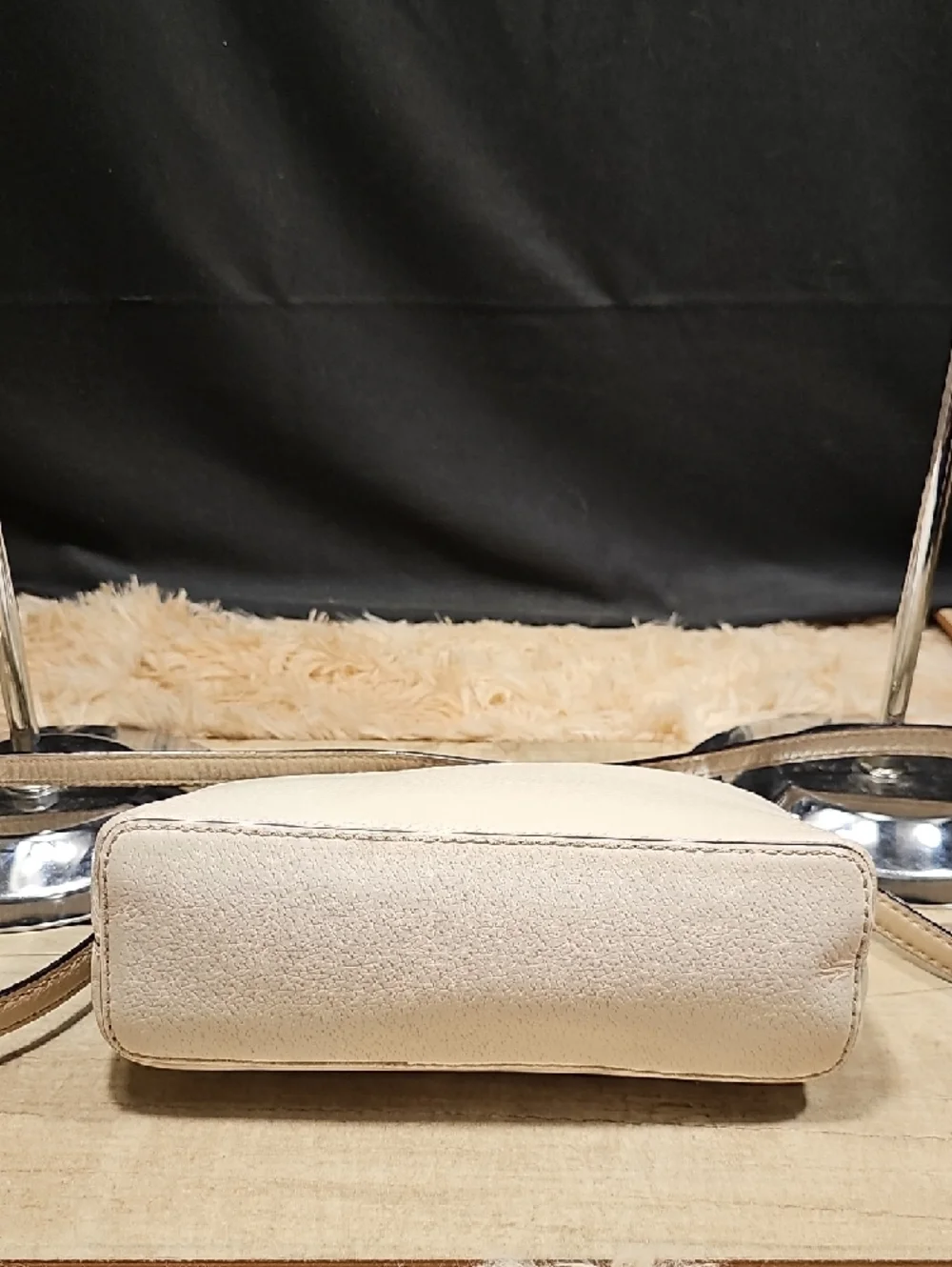 kate spade Beige Leather Crossbody Bag with Gold Hardware